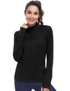 dolcevida womens sports jackets zip up workout yoga jacket with pockets