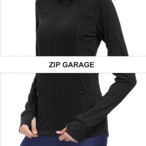 Dolcevida Womens Sports Jackets Zip Up Workout Yoga Jacket with Pockets