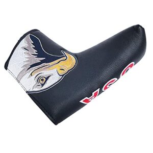 PINMEI Golf Blade Putter Cover Golf Putter Headcover Synthetic Leather Closure for Scotty Cameron Odyssey Blade Taylormade Ping (Blue)