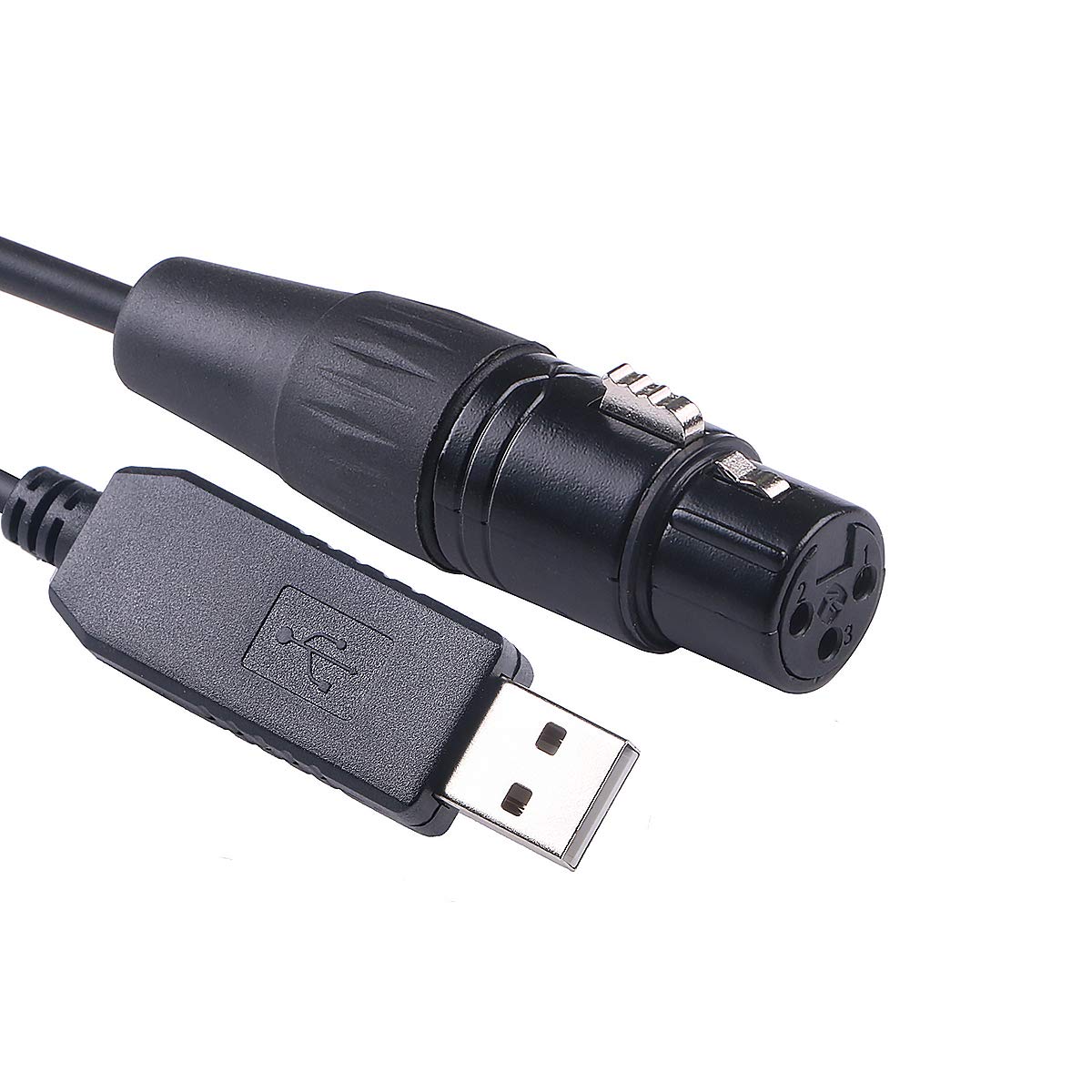 Green-utech USB DMX-512 Adapter/Dongle Female XLR 3 Pin for Control Stage Light Equipment with Freestyler (3.3ft)