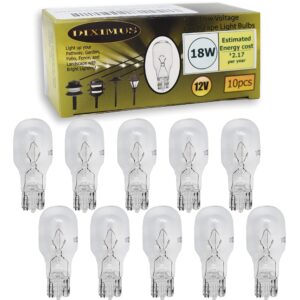 Diximus - 12 Volt 18 Watt Low Voltage T5 T10 Landscape Bulb - Landscape Light Bulbs - Low Voltage Landscape Light Bulbs Incandescent - 10 Pack