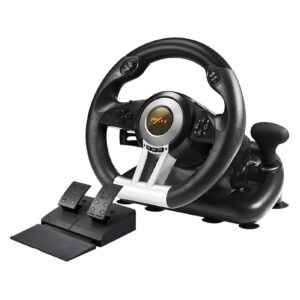 pxn pc racing steering wheel, v3ii usb car driving race gaming steering wheel with pedals for windows pc, ps3, ps4, nintendo switch, xbox one, xbox series x/s