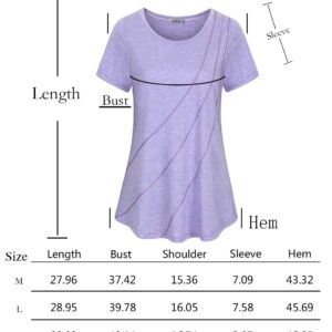 MOQIVGI Workout Tops for Women Short Sleeve Loose Fit Sweat Wicking Round Neck Activewear Yoga Muscle Sprots Gym Shirts Summer Athleisure Womens Clothes Grey Medium