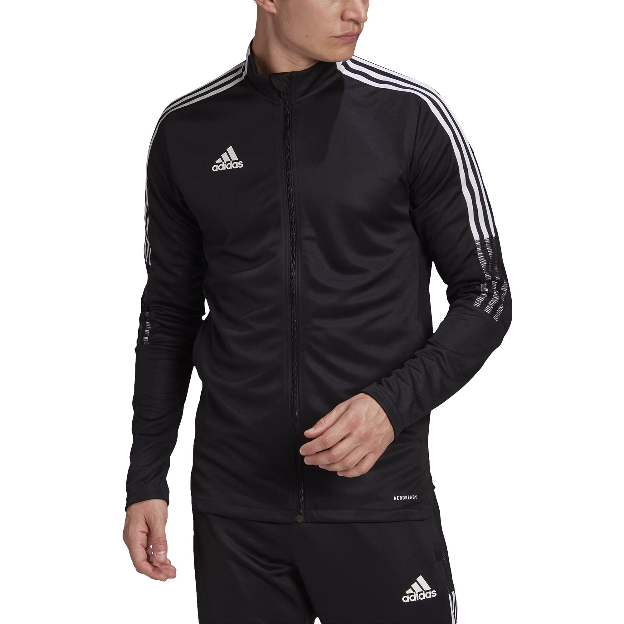 adidas Men's Tiro 21 Track Jacket, Black, X-Large Tall