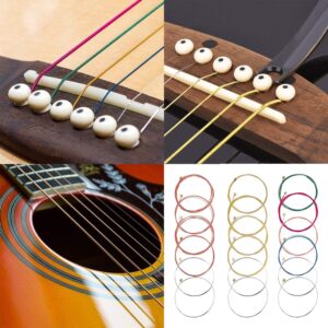 RIMLUFE acoustic guitar strings acoustic set music accessories replacement kit winder cutter finger picks holder variety pack starter tuning pegs tool repair kit parts for beginners capo 6 string set