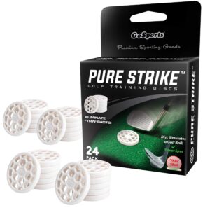 gosports golf pure strike golf training discs 24 pack - eliminate thin shots!