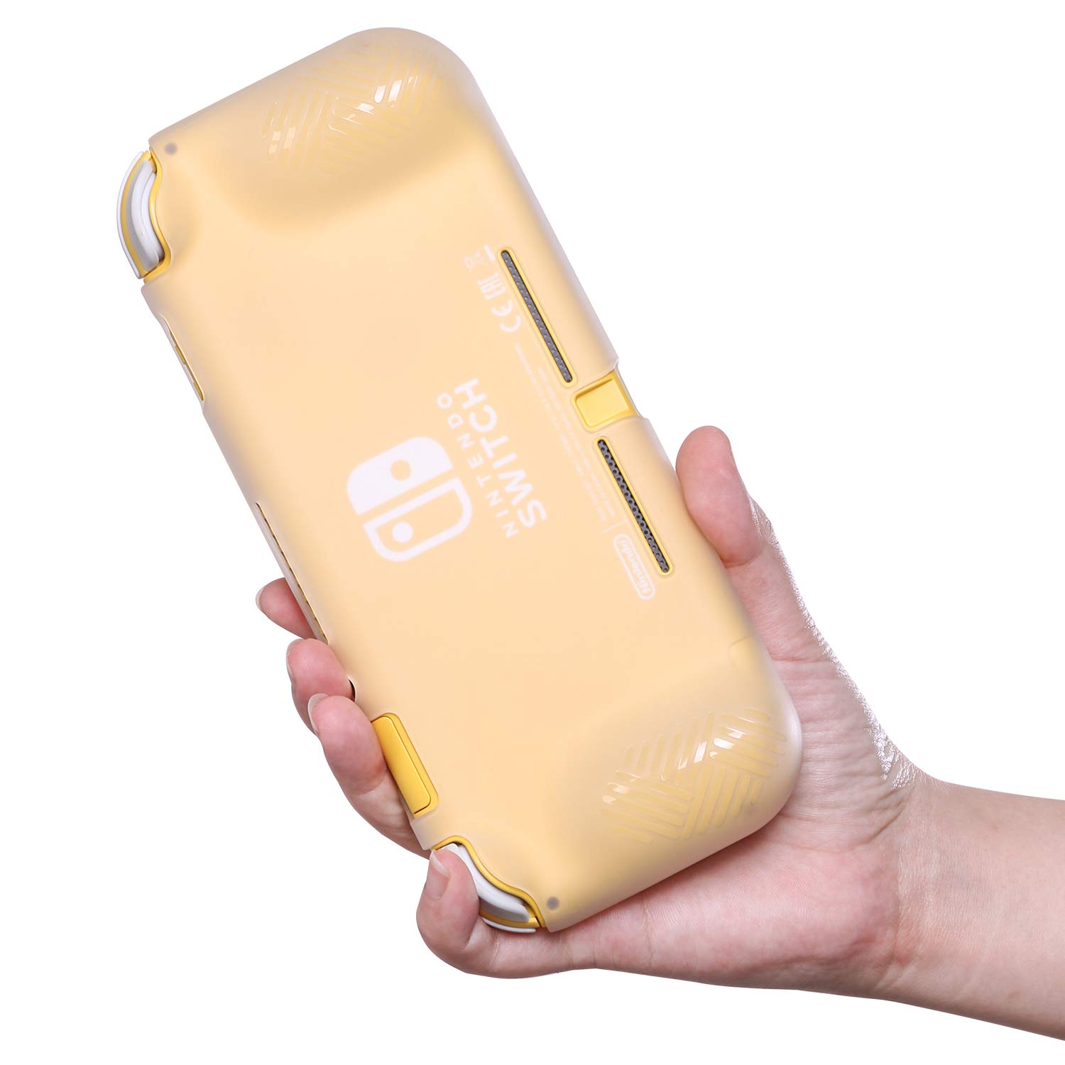 ECHZOVE Clear White TPU Case for Nintendo Switch Lite, Portable Gaming Device Cover with Precise Cutouts