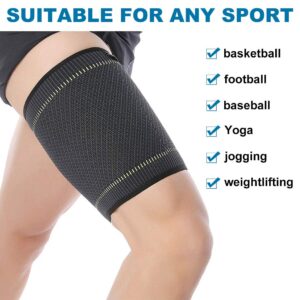 BrilliStar Thigh Compression Sleeve, Hamstring Compression Sleeve for Quad Pain Relief & Recovery, High Elastic Sports Thigh Support Protector Muscle Strain Leg Guard Brace for Women & Men