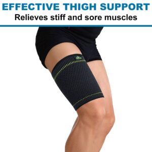 BrilliStar Thigh Compression Sleeve, Hamstring Compression Sleeve for Quad Pain Relief & Recovery, High Elastic Sports Thigh Support Protector Muscle Strain Leg Guard Brace for Women & Men