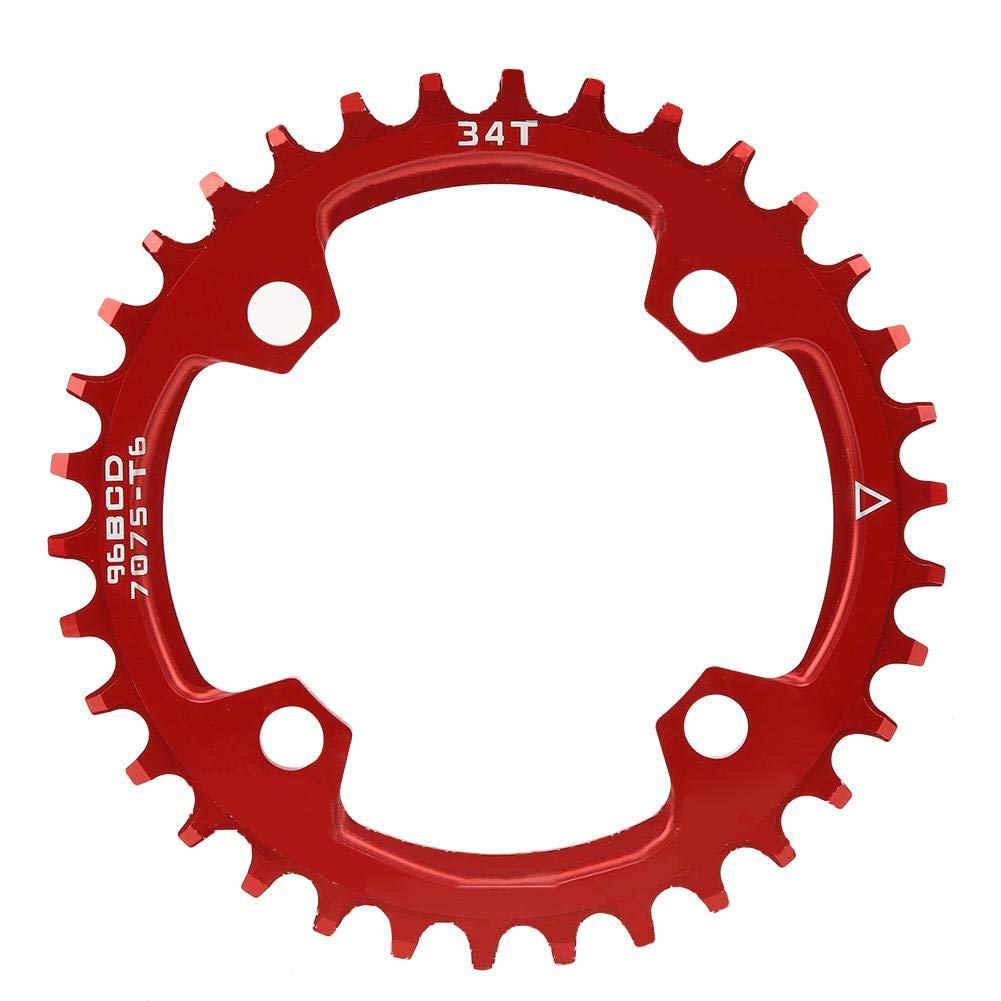 Bike Chainring,96BCD Bike Narrow Wide Round Chainring Repair Single Chain Ring for Mountain ycle (34T)