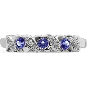 Sterling Silver Rhodium Tanzanite & Diam. Ring - Jewelry By Sweet Pea