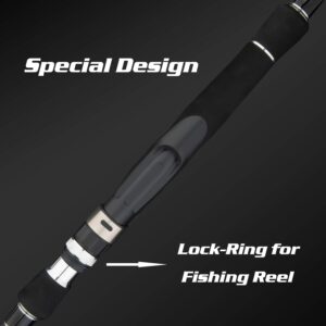 BERRYPRO Light Surf Spinning Rod Striper Fishing Rod Striped Bass Surf Rod (9'/9'6'') (9'6''-Medium (10-20lbs))