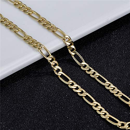 kelistom Gold Anklet Bracelets for Women Men 14K White Gold Plated Cuban Link Herringbone Paperclip Figaro Chain Ankle Bracelets for Women