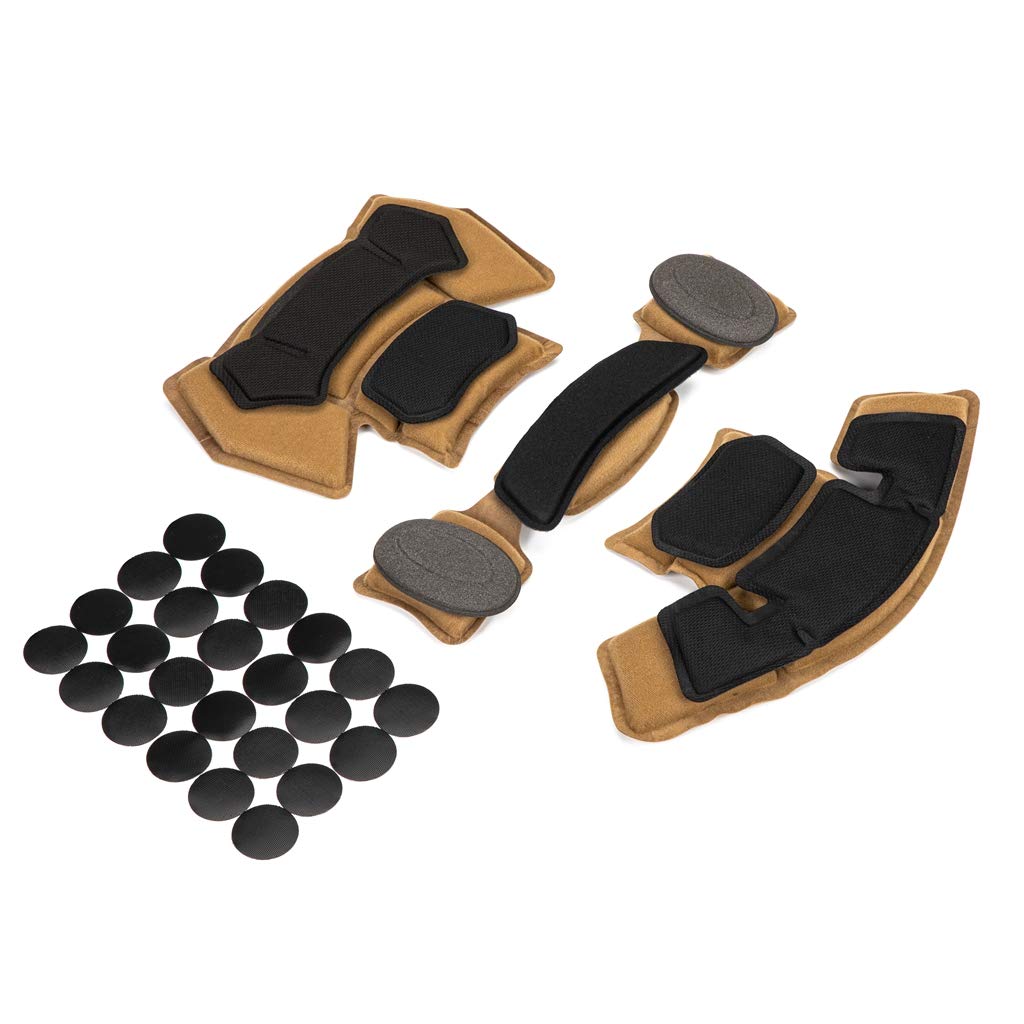 PAXLamb Helmet Padding Kit Bicycle Replacement Universal Foam Pads Set Helmet Cushions for Bike Cycling Motorcycle Helmet for ACH MICH Team Wendy FMA EXF Helmet (Tan 34PCS Waterproof)