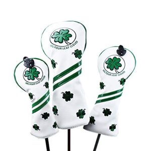 hauni golf club headcovers numbered 1, 3, & x, fits oversized drivers, fairway wood hybrid cover headcover.