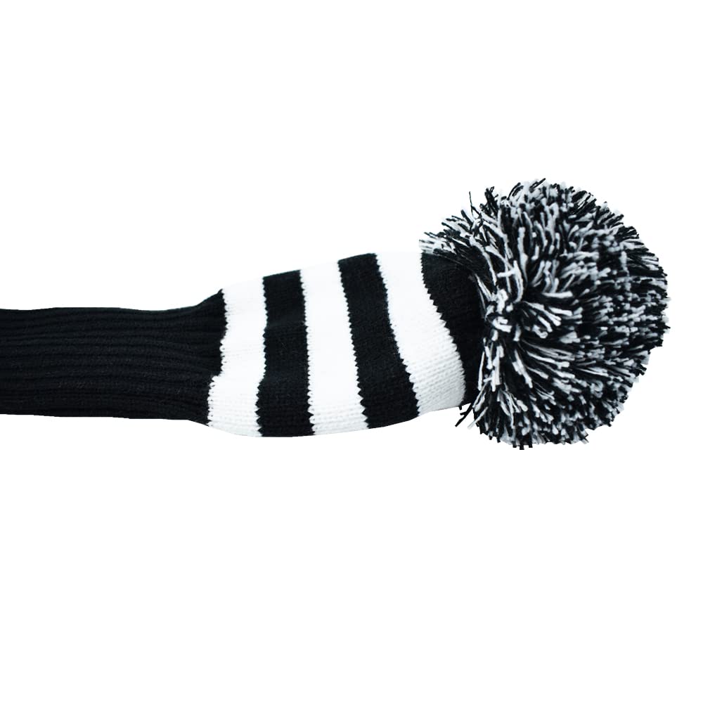 Hauni Stripes Knitted Golf Club Head Covers 3 Piece Set 1 3 5 Driver and Fairway HeadCovers Fits 460cc Drivers