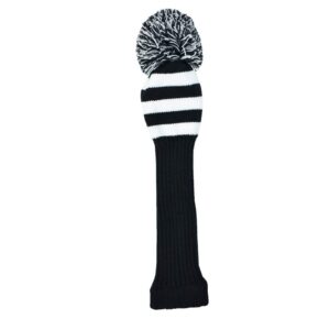 Hauni Stripes Knitted Golf Club Head Covers 3 Piece Set 1 3 5 Driver and Fairway HeadCovers Fits 460cc Drivers