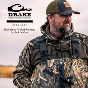 Drake Waterfowl Men's MST Endurance Soft Shell Camo Hunting Warm Quarter-Zip Hoodie with Chest Pocket & 2 Hip Zipper Pockets, Mossy Oak Shadow Grass Habitat Mossy Oak Shadow Grass Habitat, XX-Large