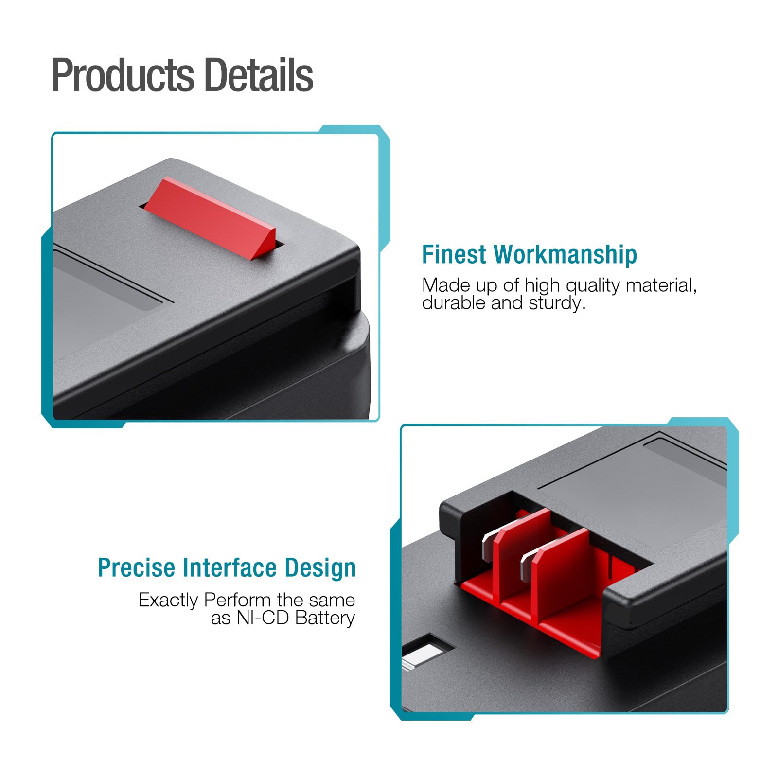 ORHFS 2 Packs 6000mAh HPB18 Battery for Black and Decker 18V Battery HPB18-OPE FSB18 Cordless Power Tools 244760-00 A1718 FS18FL FSB18 Firestorm