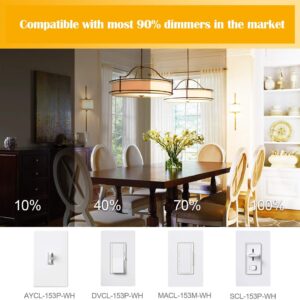 LVYE LED Edison Bulb Dimmable 12W 3000K Soft White 1200LM, 100W Equivalent E26 Medium Base, ST64 Vintage LED Bulbs, 360 Degree Beam Angle, Clear Glass, Pack of 4.