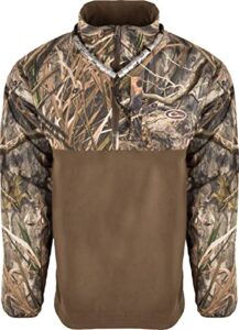 drake waterfowl 1/4 zip refuge eqwader™ mossy oak shadow grass habitat 2xlarge