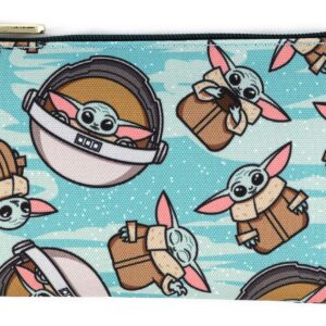 Loungefly Star Wars Baby Yoda All Over Pattern Print Coin Cosmetic Bag Pouch