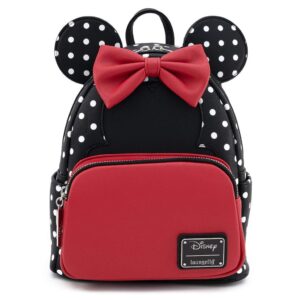 loungefly disney minnie mouse polka dot womens double strap shoulder bag purse