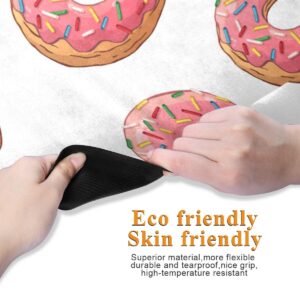 Travel Yoga Mat Non Slip - Glazed Donuts Foldable Exercise Mat Lightweight Work Out Mat with Bag Sweat Absorbent Fitness Mat for Yoga Pilates Home Fitness Exercise