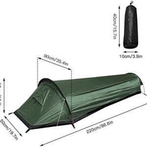 Ultralight Bivy Bag Tent,Compact Single Person Backpacking Bivvy Tent Olive 100% Waterproof Sleeping Bag Cover Bivvy Sack for Outdoor Survival Bushcraft