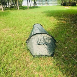 Ultralight Bivy Bag Tent,Compact Single Person Backpacking Bivvy Tent Olive 100% Waterproof Sleeping Bag Cover Bivvy Sack for Outdoor Survival Bushcraft