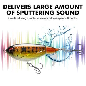 TRUSCEND Fishing Lures for Bass Trout Double Floating Rotating Tail Whopper Swimbaits Bass Lures Freshwater Saltwater Bass Fishing Plopper Lures Kit Lifelike Teasers Fishing Gifts for Men