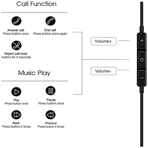 GEEKRIA 3.5MM Gaming Earphones Compatible with Google Stadia, New Xbox One, Luna, PS4, Cellphones, PC, Laptop, Earbuds Wired Stereo Bass in-Ear with Microphone and Volume-Control (Black)