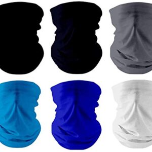 Dapaser 6 Pack Cooling Neck Gaiter Face Mask for Men Women Breathable Dust UV Protection Multifunctional Reusable Face Cover