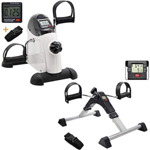 Hausse Portable Exercise Pedal Bike, White | Folding Portable Pedal Exerciser