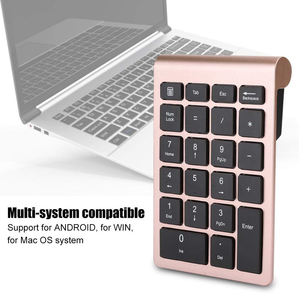 Pomya Bluetooth Number Pad, Numeric keypad,Portable 22Keys Numeric Keyboard,USB 2.4G Mini Keyboard for Laptop Desktop, PC, Pro,Notebook