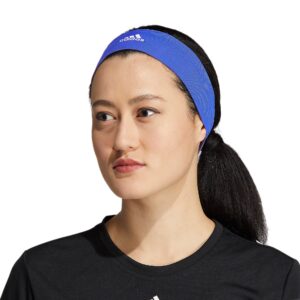 adidas Alphaskin 2.0 Elastic Headband, Collegiate Royal Blue/Black, One Size