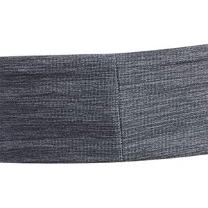 adidas Alphaskin 2.0 Elastic Headband, Heather Grey/Black, One Size