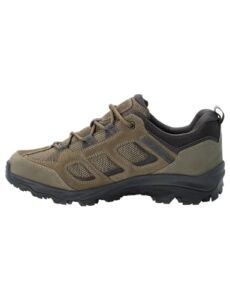 jack wolfskin men's vojo 3 texapore low m hiking boot, khaki/phantom, 10.5