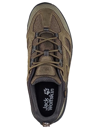 Jack Wolfskin Men's Vojo 3 Texapore Low M Hiking Boot, Khaki/Phantom, 10.5