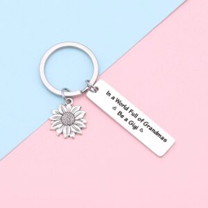 7RVZM Gigi Gifts for Grandma Birthday Keychain Gigi Keychains for Granny Gifts for Women Grandma Mothers Day Gifts for Grandma Gifts from grandkids for Grandmother Keychain from Grandson