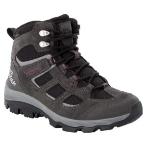 Jack Wolfskin Women's Vojo 3 Texapore Mid Hiking Shoe Boot, Dark Steel/Purple, 9.5