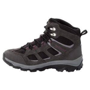 Jack Wolfskin Women's Vojo 3 Texapore Mid Hiking Shoe Boot, Dark Steel/Purple, 9.5