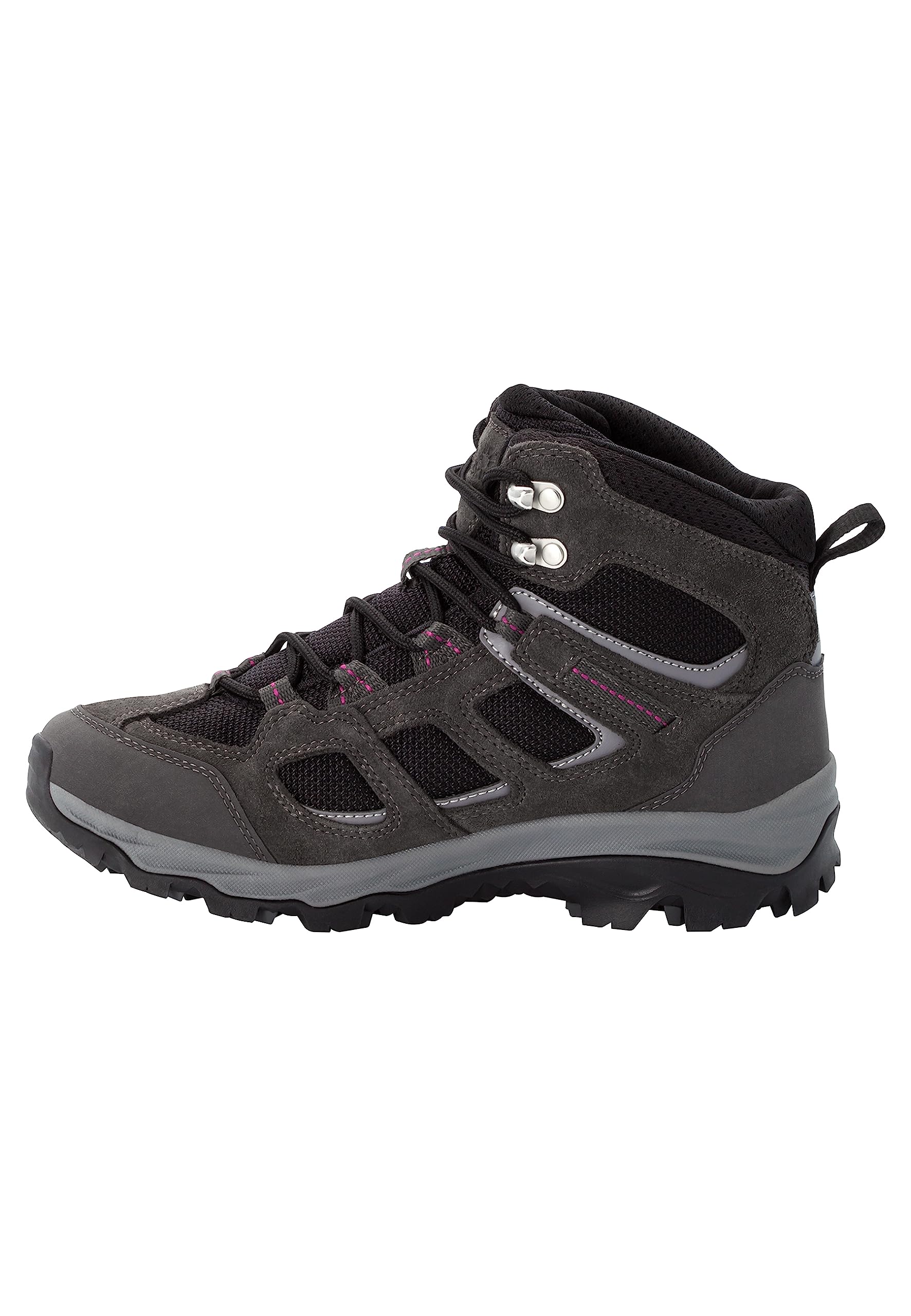 Jack Wolfskin Women's Vojo 3 Texapore Mid Hiking Shoe Boot, Dark Steel/Purple, 9.5