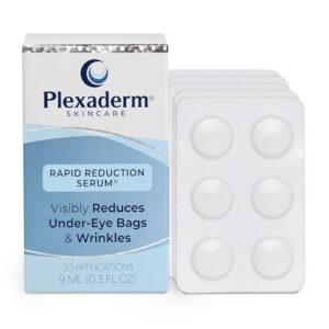 plexaderm rapid reduction eye serum pods - advanced formula - anti aging serum visibly reduces under eye bags, wrinkles, dark circles, fine lines & crow's feet instantly