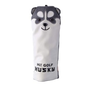 PLUSKER 1PC Golf Club Head Cover for 3 5 Fairway Wood Synthetic Leather with Husky Pattern Design Creative Golf Headcover