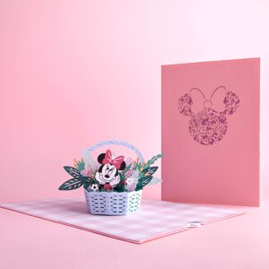 Lovepop Disney Minnie Mouse Flower Basket 3-D Pop-Up Greeting Card