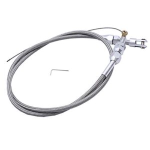 gskmotor 36" ls engine throttle cable stainless steel braided throttle gas cable for ls1 4.8 5.3 5.7 6.0