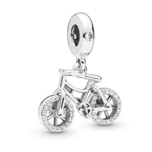 MiniJewelry Bike Bicycle Dangle Charm fits Pandora Moments Bracelets Sports Cycling Sterling Silver