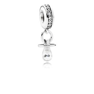 MiniJewelry Baby Comforter Dangle Charm fits Pandora Moments Bracelets Women S925 Wife Mom Clear Crystal CZ