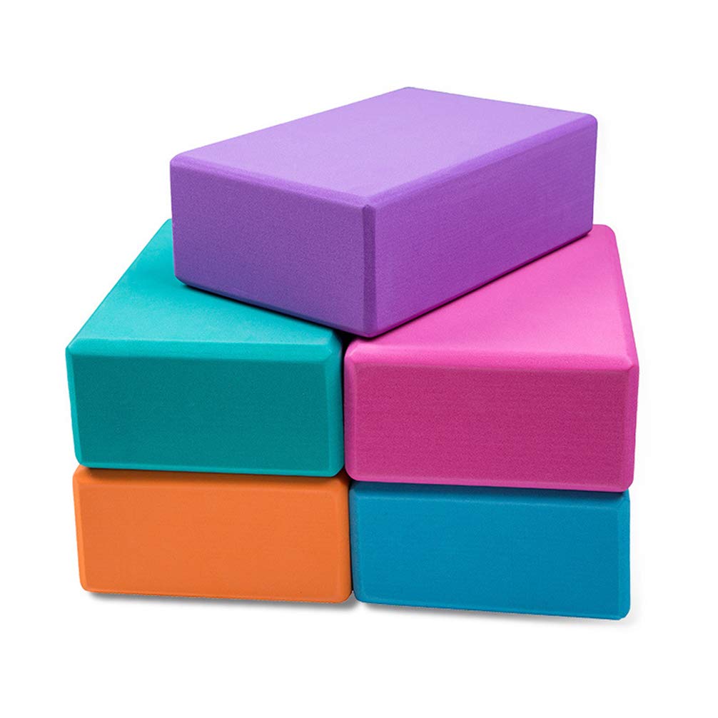 ARTIBETTER Yoga Accessories Yoga Block Pilates Bricks Foam Block Brick Exercises High Density EVA Support Yoga Brick Deepen Poses Fitness Gym (Purple) Exercise Accessories